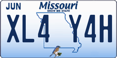 MO license plate XL4Y4H