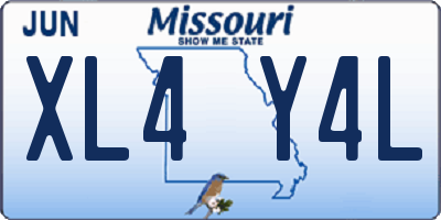 MO license plate XL4Y4L