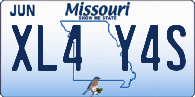 MO license plate XL4Y4S