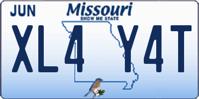 MO license plate XL4Y4T