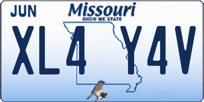 MO license plate XL4Y4V