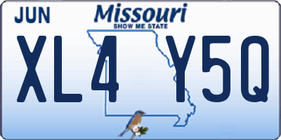 MO license plate XL4Y5Q