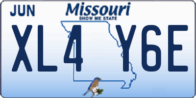 MO license plate XL4Y6E