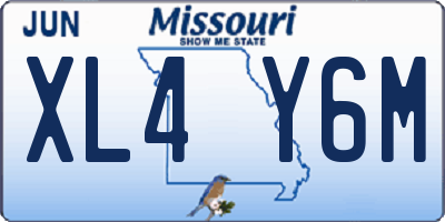 MO license plate XL4Y6M