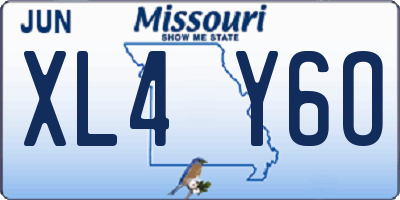 MO license plate XL4Y6O