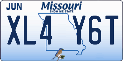 MO license plate XL4Y6T