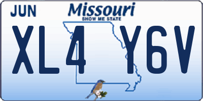 MO license plate XL4Y6V