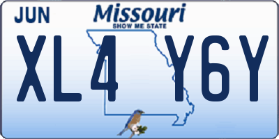 MO license plate XL4Y6Y