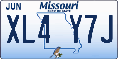 MO license plate XL4Y7J