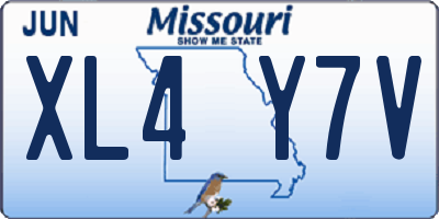 MO license plate XL4Y7V