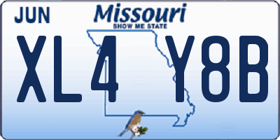 MO license plate XL4Y8B