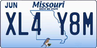 MO license plate XL4Y8M