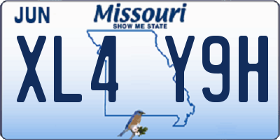 MO license plate XL4Y9H