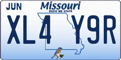 MO license plate XL4Y9R