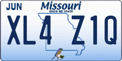 MO license plate XL4Z1Q