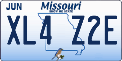 MO license plate XL4Z2E