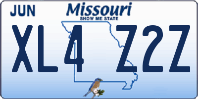 MO license plate XL4Z2Z