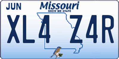 MO license plate XL4Z4R