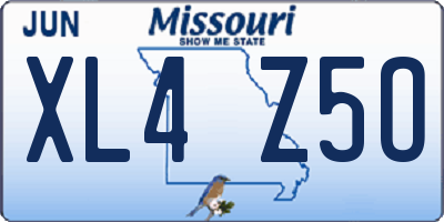 MO license plate XL4Z5O