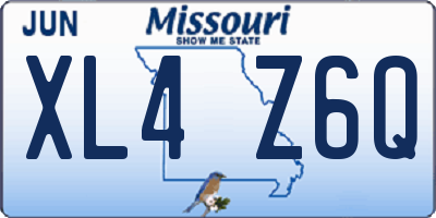 MO license plate XL4Z6Q
