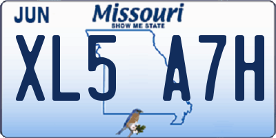MO license plate XL5A7H