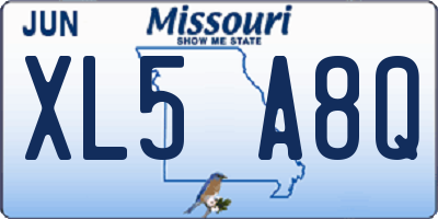 MO license plate XL5A8Q