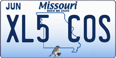 MO license plate XL5C0S