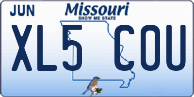 MO license plate XL5C0U