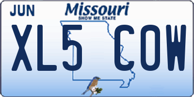 MO license plate XL5C0W