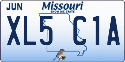 MO license plate XL5C1A