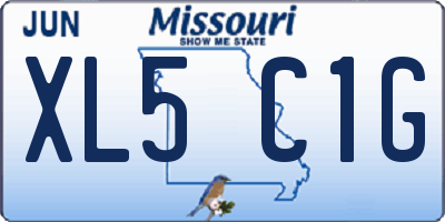 MO license plate XL5C1G