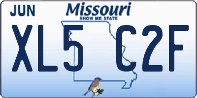 MO license plate XL5C2F