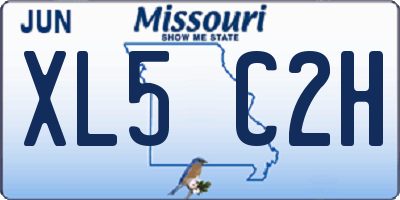 MO license plate XL5C2H