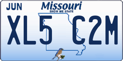 MO license plate XL5C2M