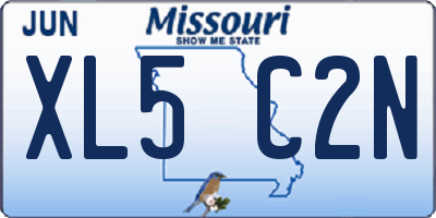 MO license plate XL5C2N