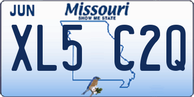 MO license plate XL5C2Q