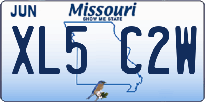 MO license plate XL5C2W