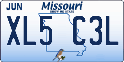 MO license plate XL5C3L
