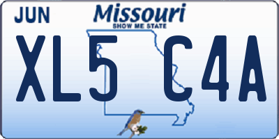 MO license plate XL5C4A