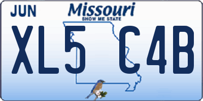 MO license plate XL5C4B