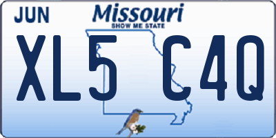 MO license plate XL5C4Q