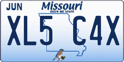 MO license plate XL5C4X