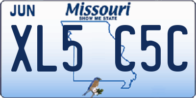 MO license plate XL5C5C