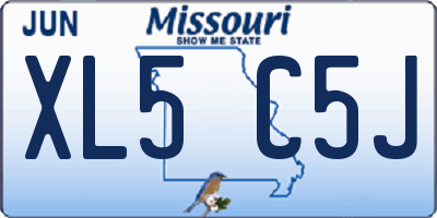 MO license plate XL5C5J