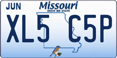MO license plate XL5C5P