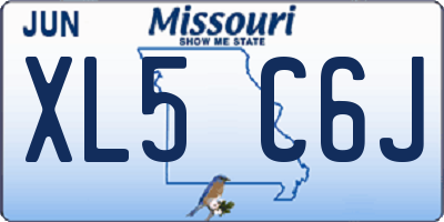 MO license plate XL5C6J