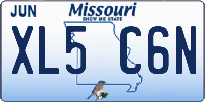 MO license plate XL5C6N