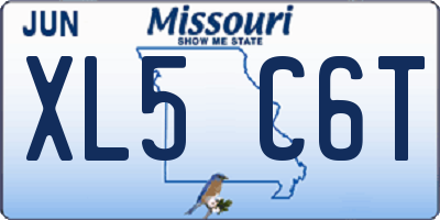 MO license plate XL5C6T