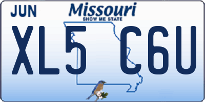 MO license plate XL5C6U