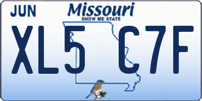 MO license plate XL5C7F